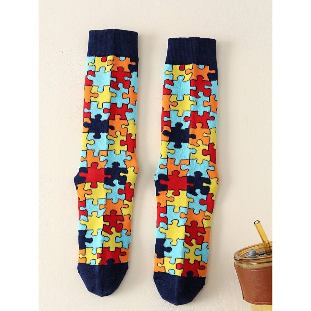 Women's Creative Floral Print Mid-calf Socks Crew Socks